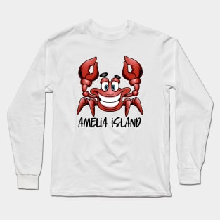 Amelia Island Florida Beach Crab Long Sleeve T-Shirt